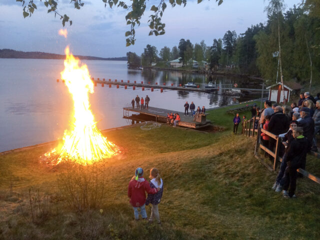 valborgsmässoeld på Hättevik utanför Tranås