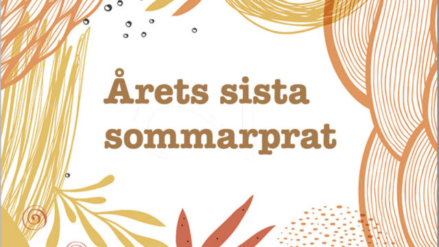 Inbjudan till årets sista sommarprat i Löfstadkyrkan i Tranås