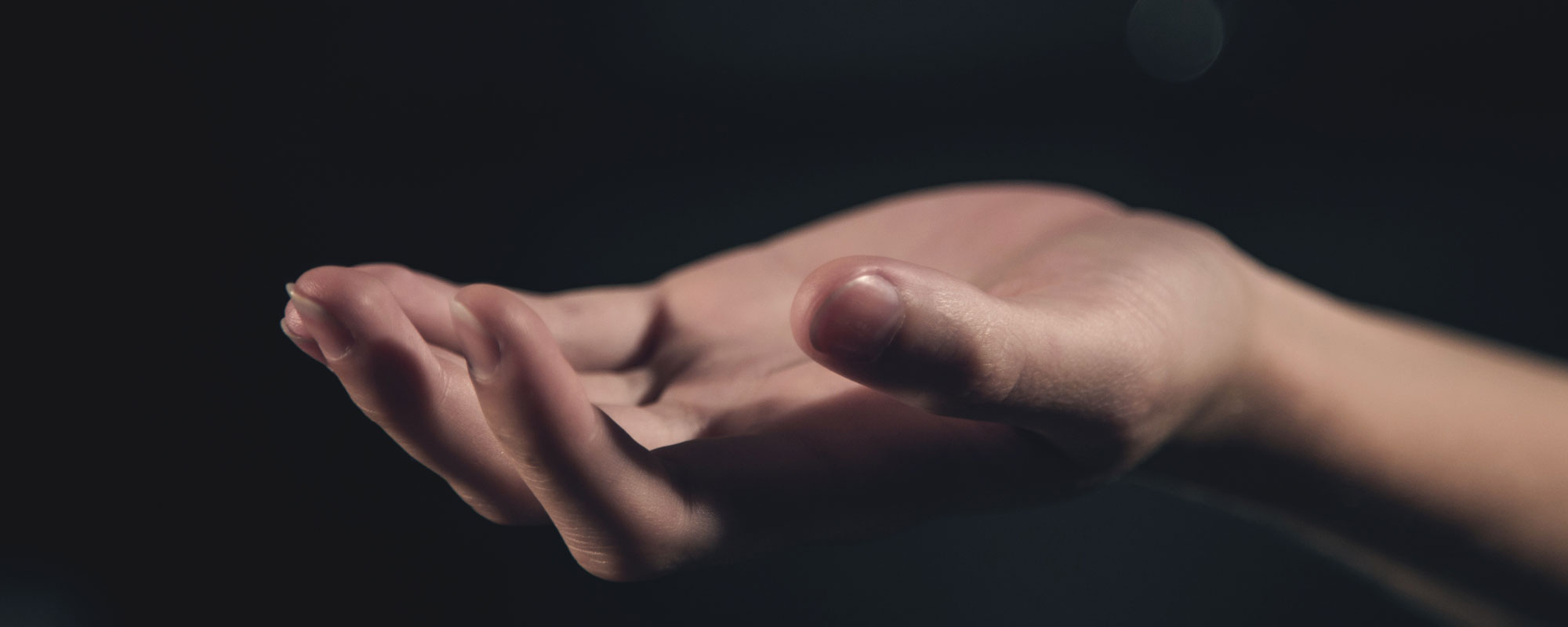 öppen handflata